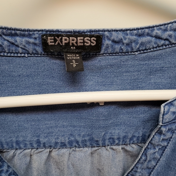 Express Small Denim Dress - Picture 5 of 5